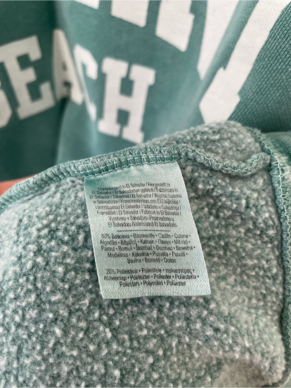 Comfort Colors Bethany Beach Sweatshirt Seafoam Green Size XL - Picture 4 of 7